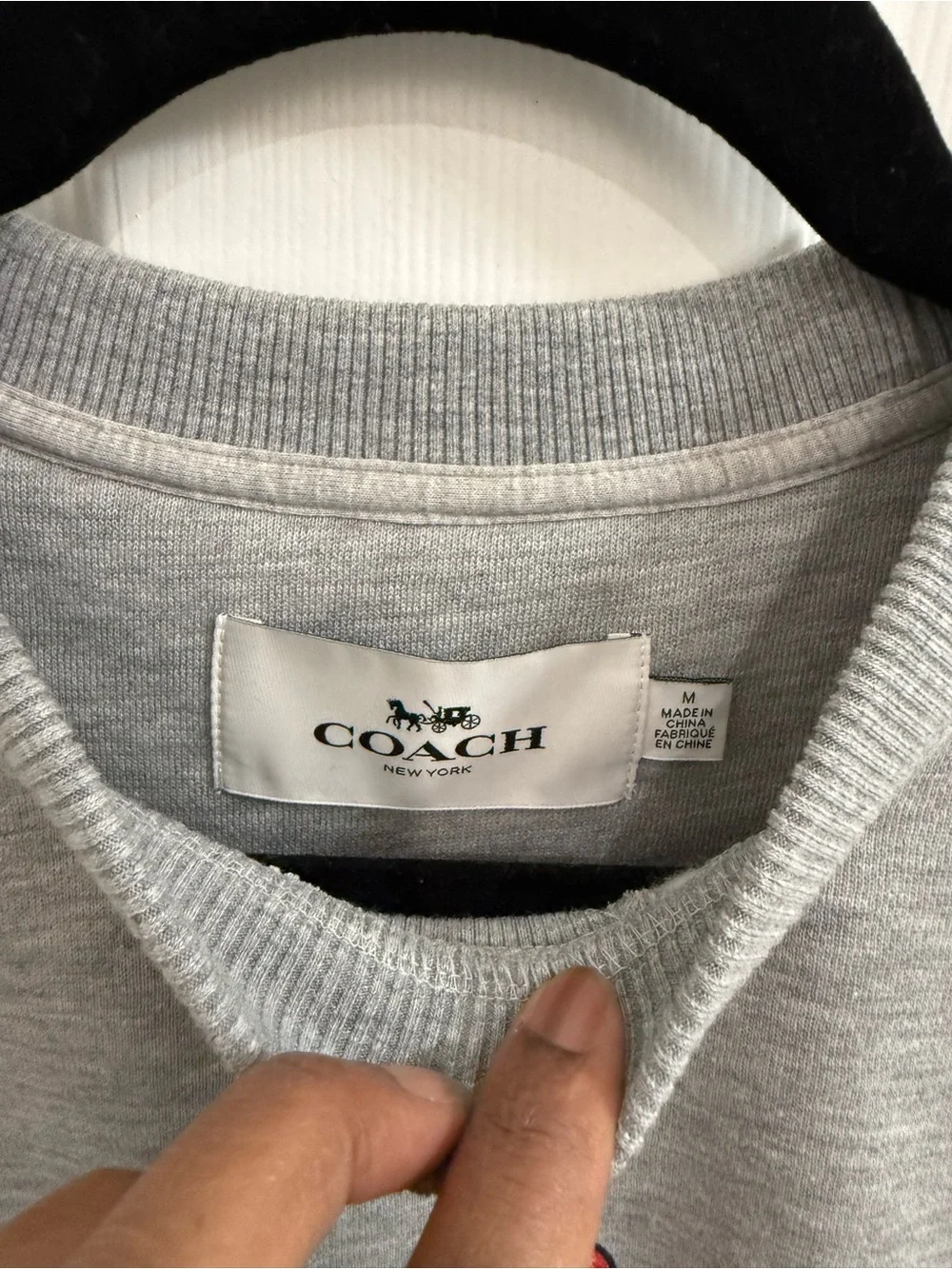Coach Women’s Grey Logo Crewneck Sweatshirt